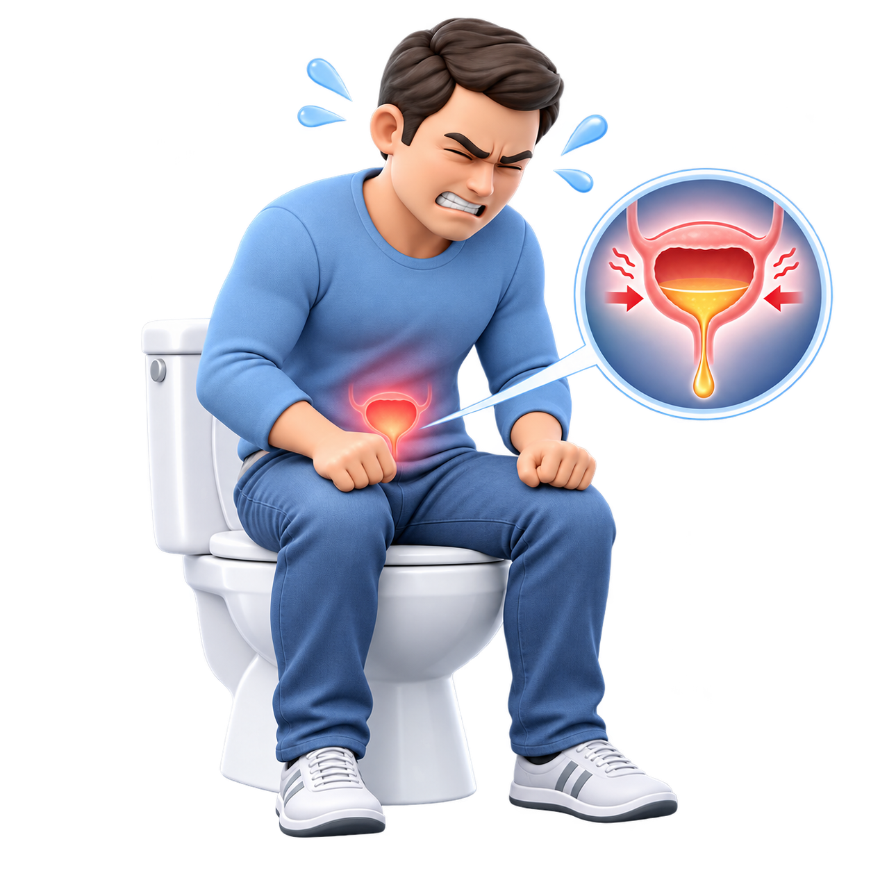 Leakage despite recently emptying the bladder